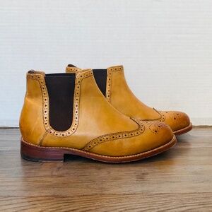 Grenson Jacob, Chelsea England, Mens Leather Brogue Wingtip Boots, US 7 / UK 6.